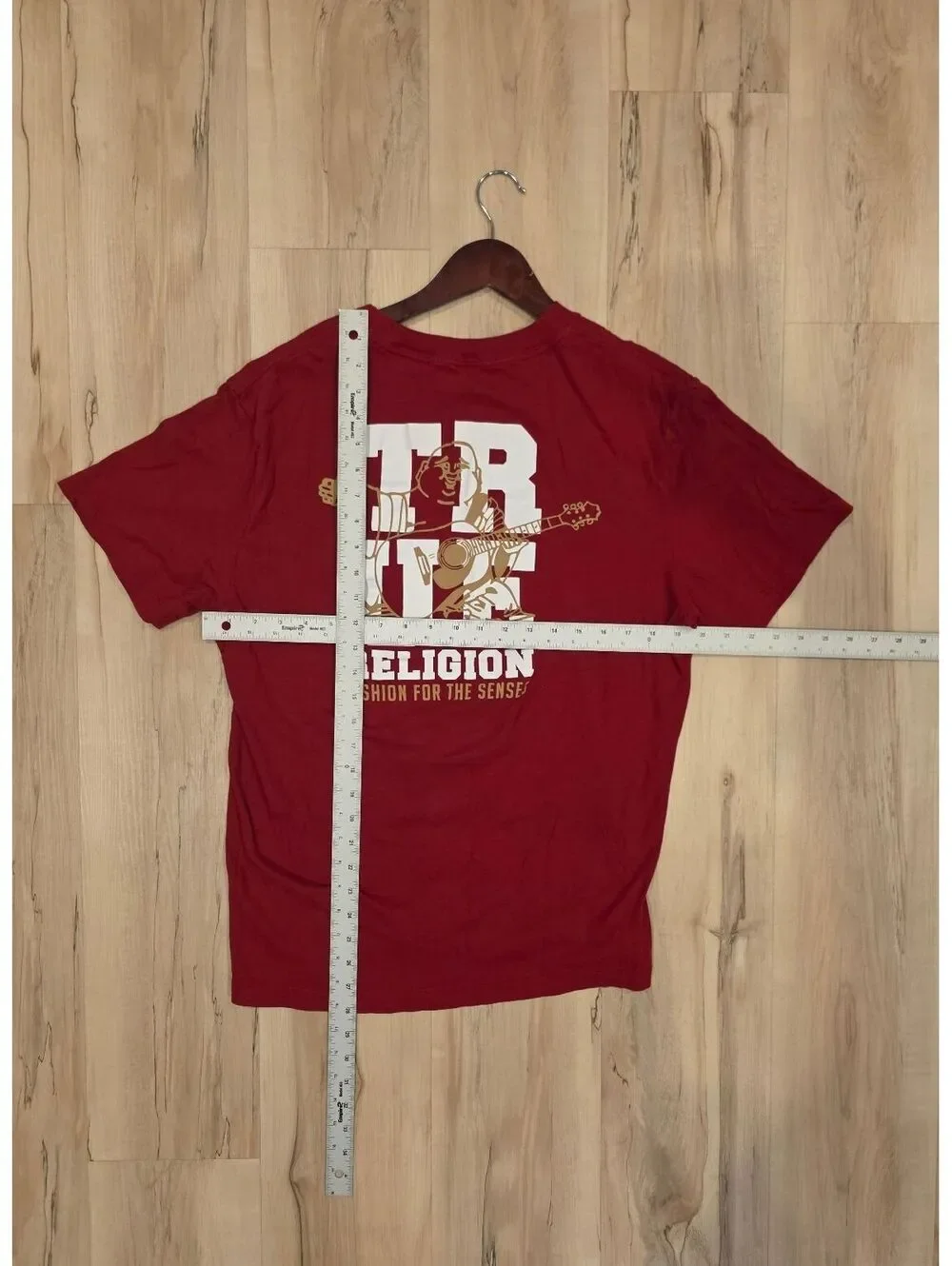 True Religion Large Red Cotton Graphic T-Shirt